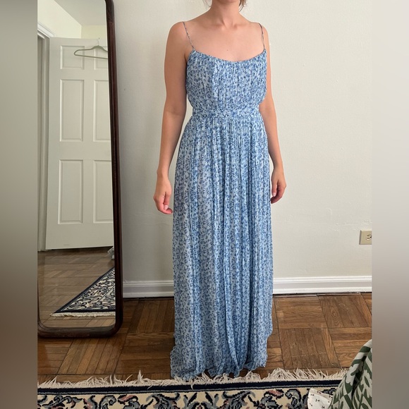Sachin and Babi Anthropologie BHLDN Blue Rose Dress - Picture 3 of 6